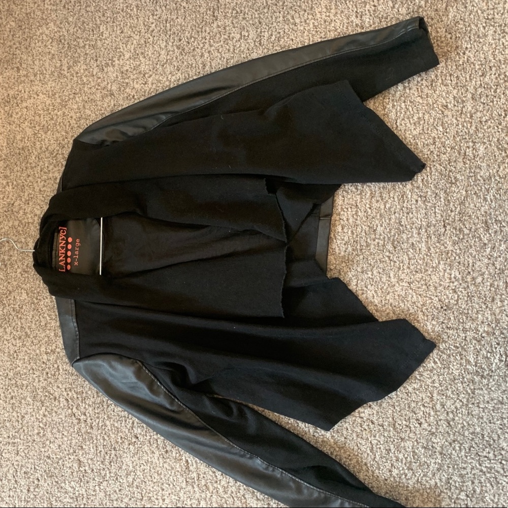Blank NYC Leather Drape Jacket